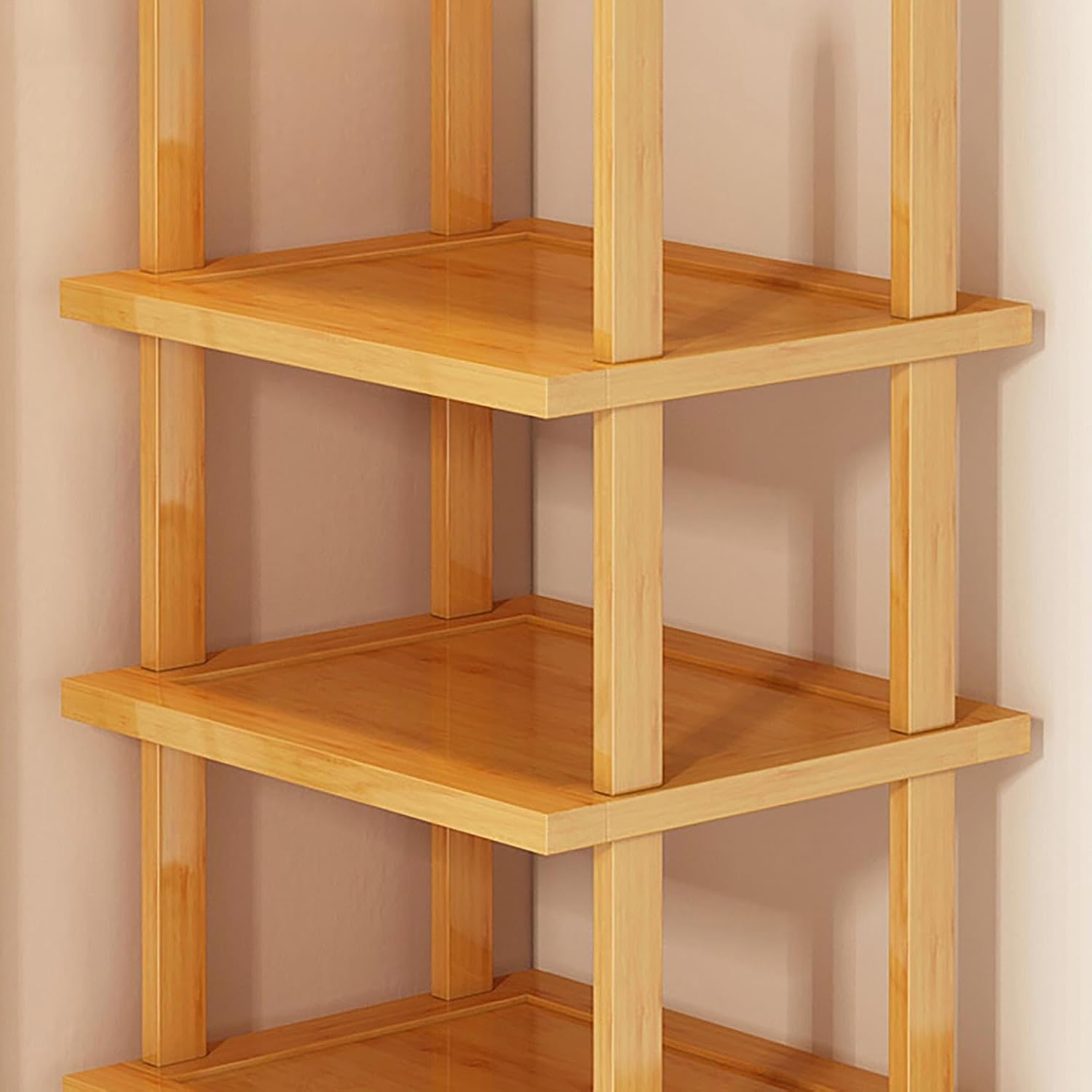 5-Tier Wooden Storage Rack – Multipurpose Shoe Organizer, Bookshelf, and Display Shelf for Entryway, Living Room, or Bedroom
