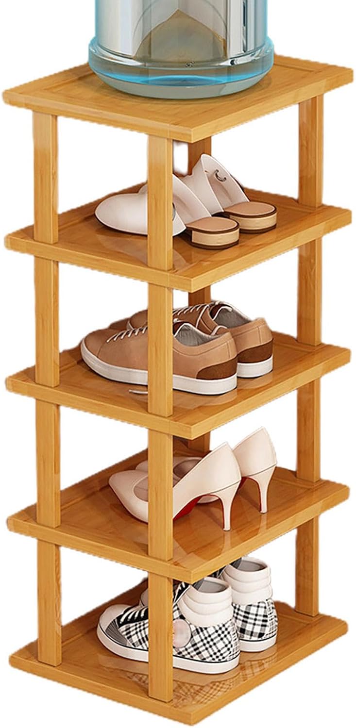5-Tier Wooden Storage Rack – Multipurpose Shoe Organizer, Bookshelf, and Display Shelf for Entryway, Living Room, or Bedroom