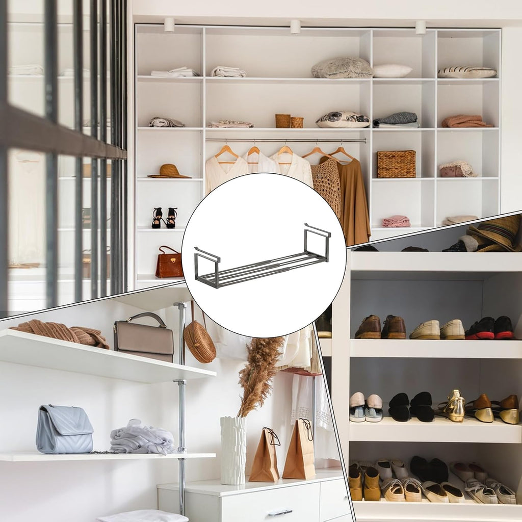 Adjustable Under-Shelf Storage Rack – Expandable Cabinet Organizer  for Kitchen, Bathroom, Closet, or Shoes